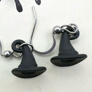 Black Witch Hats Halloween Earrings
